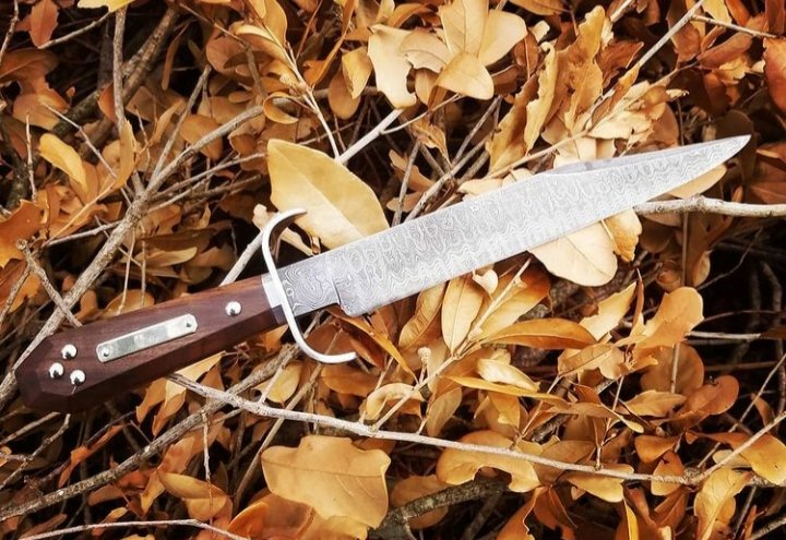 Custom Fighter Knife Fall Leaves